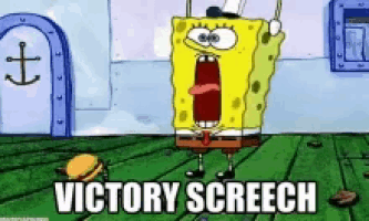 Spongebob Victory Screetch GIF